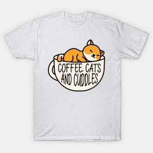 Coffee, cats and cuddles T-Shirt